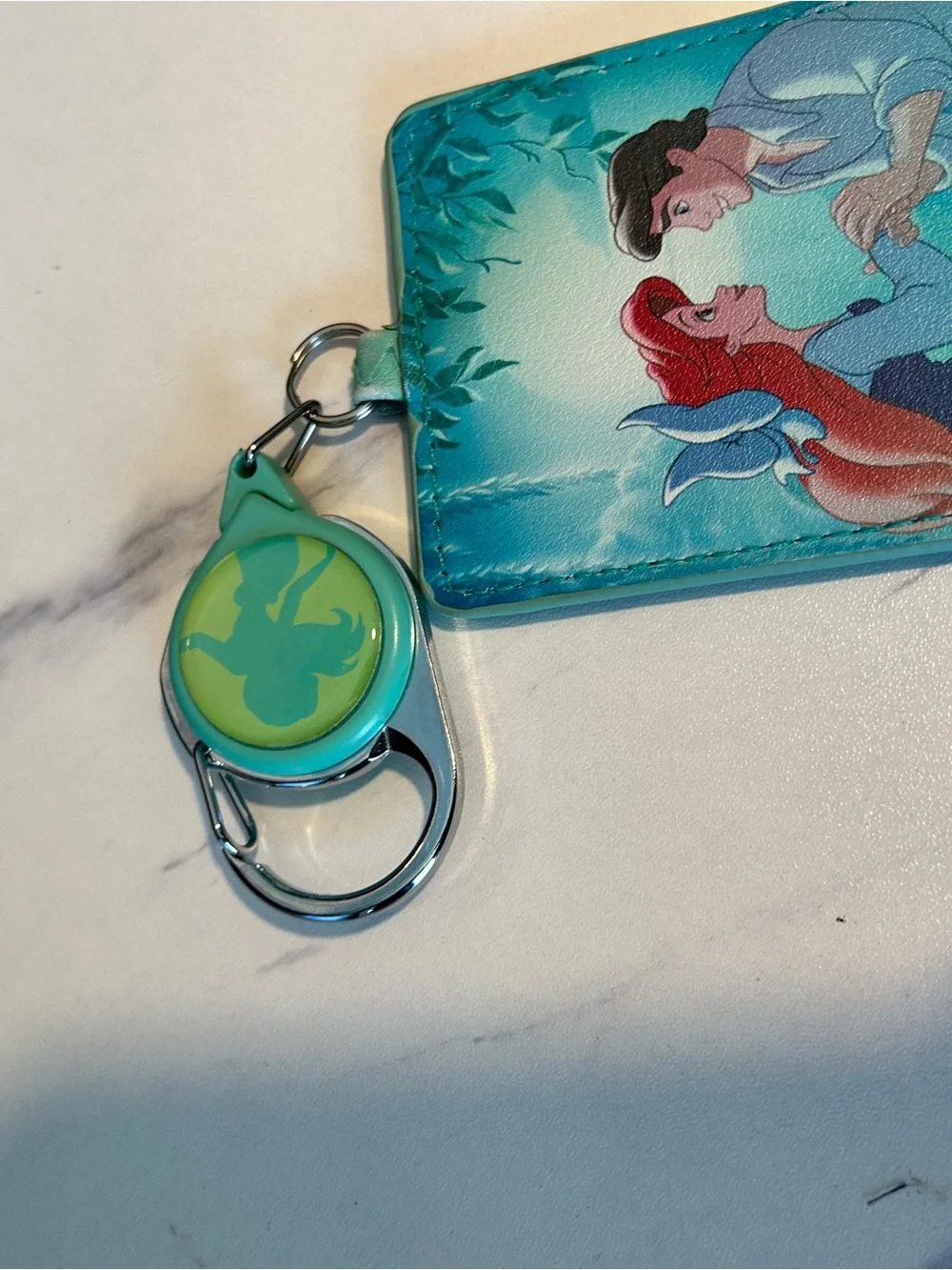 Loungefly Disney The Little Mermaid Ariel & Eric Lagoon Cardholder Retractab